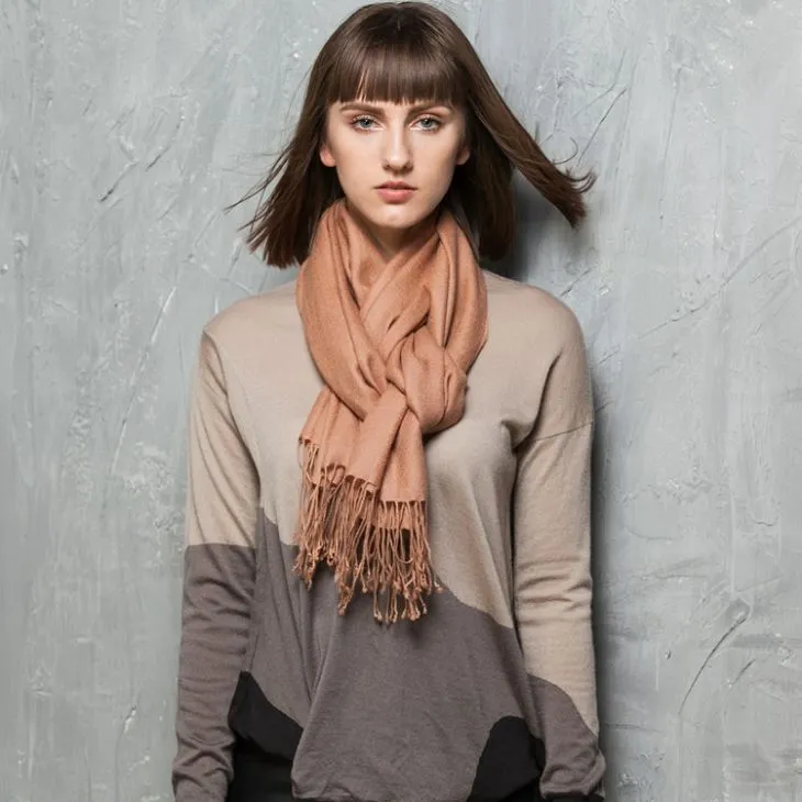 Solid Color Wool Scarf For Spring